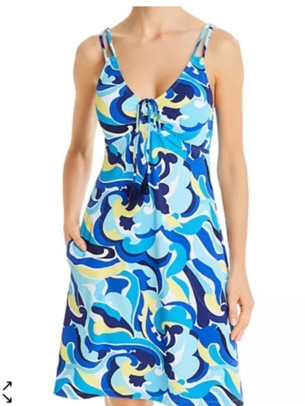 Tommy Bahama Double Strap V-Neck Spa Dress Size XS EUC